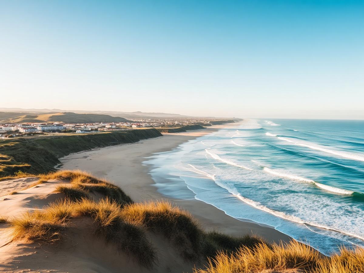 Praia e dunas junto a Ferrel e Almagreira, na Costa de Prata
